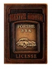 Кожаная обложка для автодокументов Porshe 356
