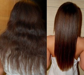 бразильское выпрямление волос кератином фото до и после