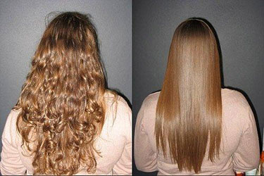 кератиновое выпрямление волос до и после