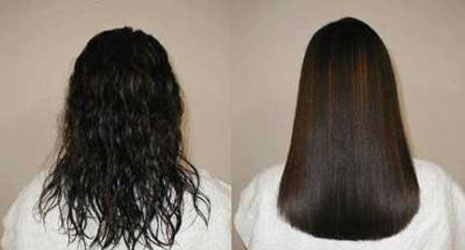 Биовыпрямление волос до и после
