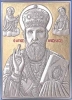 Икона из серебра Святой Николай 100х150 мм.