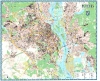 Карта Києва 158*190 см ламінована на капі в рамі