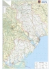Настінна карта Одеської області 70х100 см, ламінована на планках