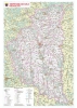 Настінна карта Тернопільської області 70х100 см, ламінована на планках