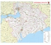Настінна карта Запорізької області 100х80 см, ламінована