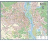 Велика карта Києва 190х158 см, картон 