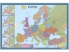 Карта Європи з історичними врізками 158х108 см, картон на планках