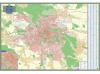 Настінна карта Львова 108х158 см, картон на планках