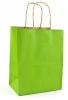 Зелений крафт пакет з кручеными ручками 24*32 см