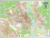 Велика карта Києва 190х158 см, картон на планках