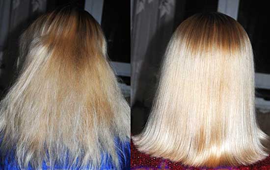 Ламинирование волос до и после